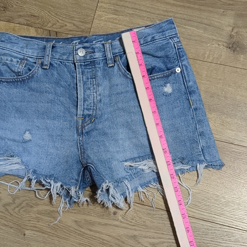 We The Free People Cut Off Jean Denim Shorts 28 - Picture 5 of 8